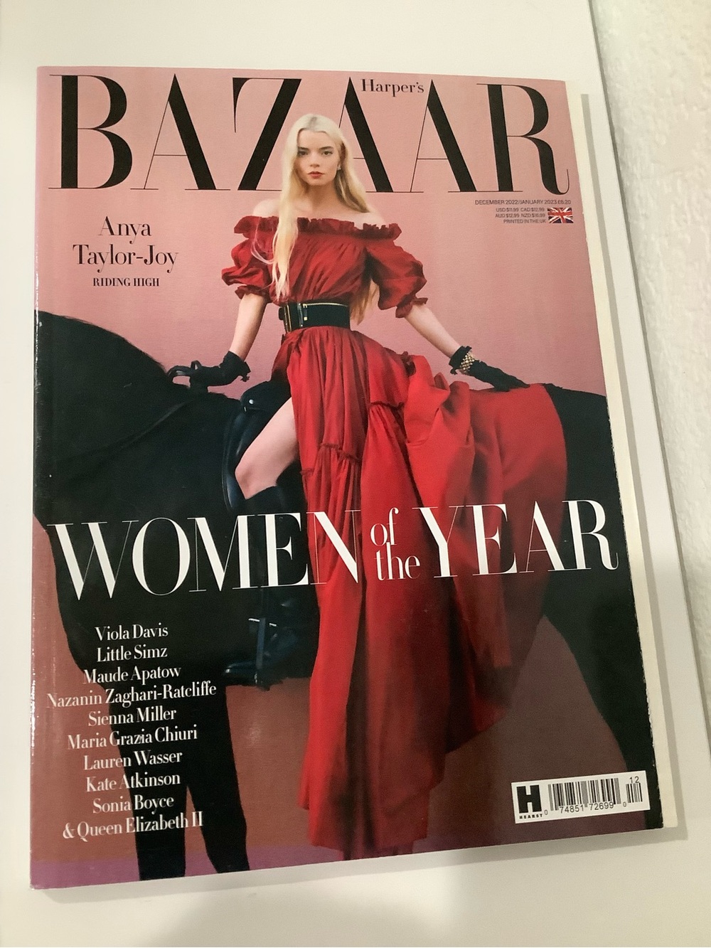 Harper’s Bazaar UK Anya Taylor-Joy Cover Dec ‘22/Jan ‘23